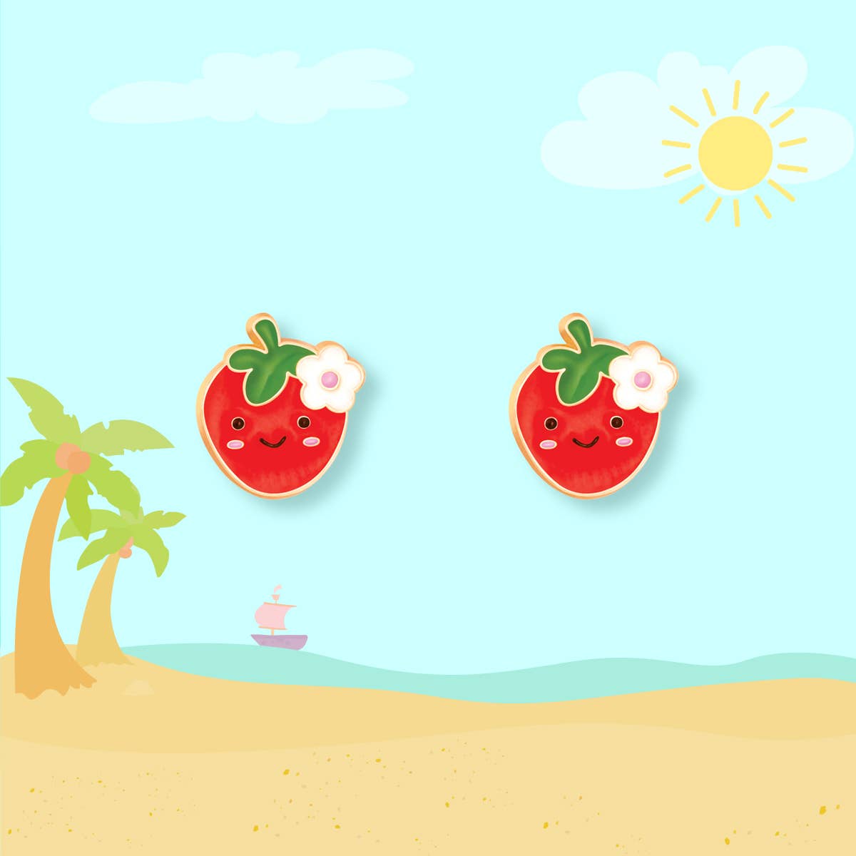 You're Berry Cute Cutie Stud Earrings