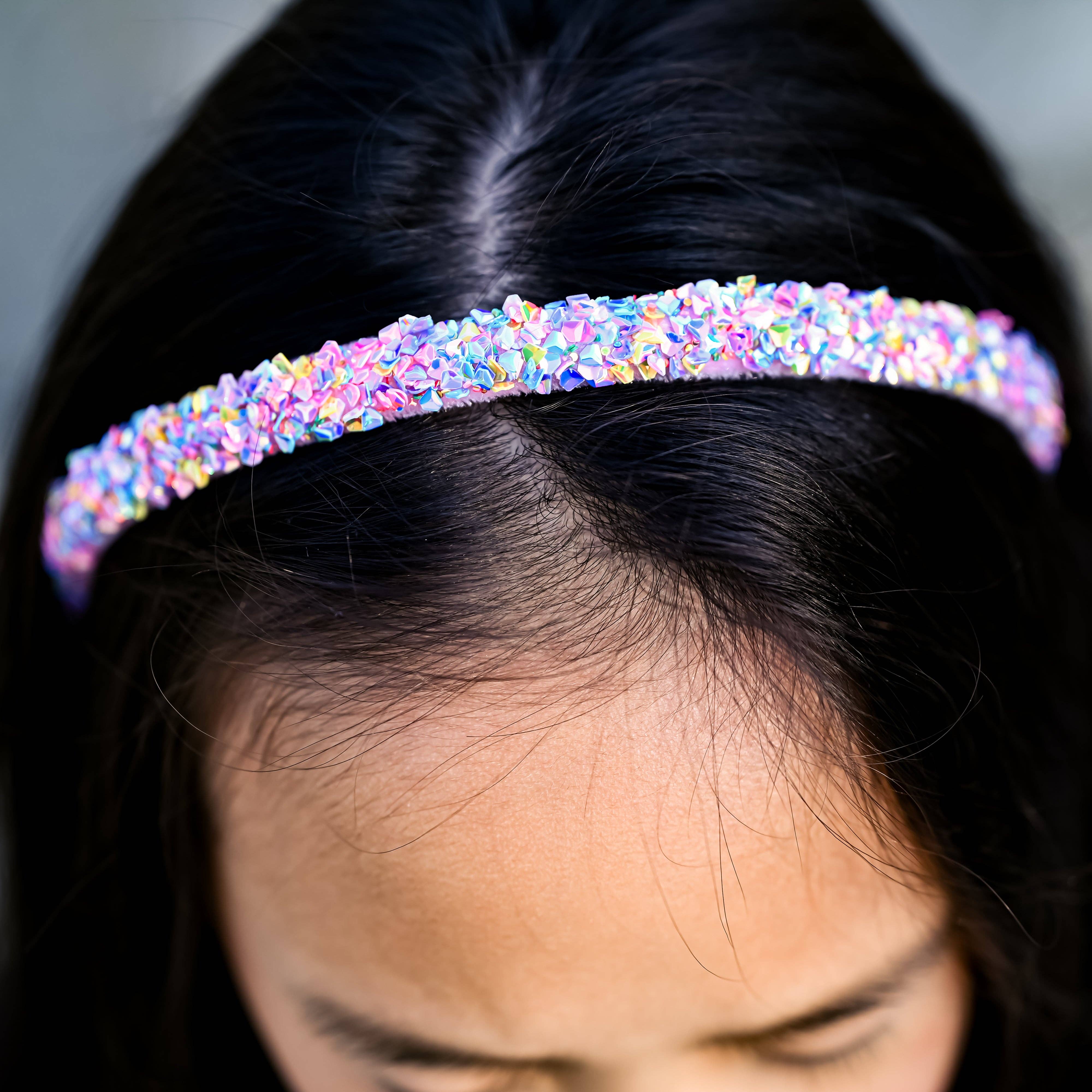 Thin Sequin Headband - Non Slip Hair Accessories for Kids