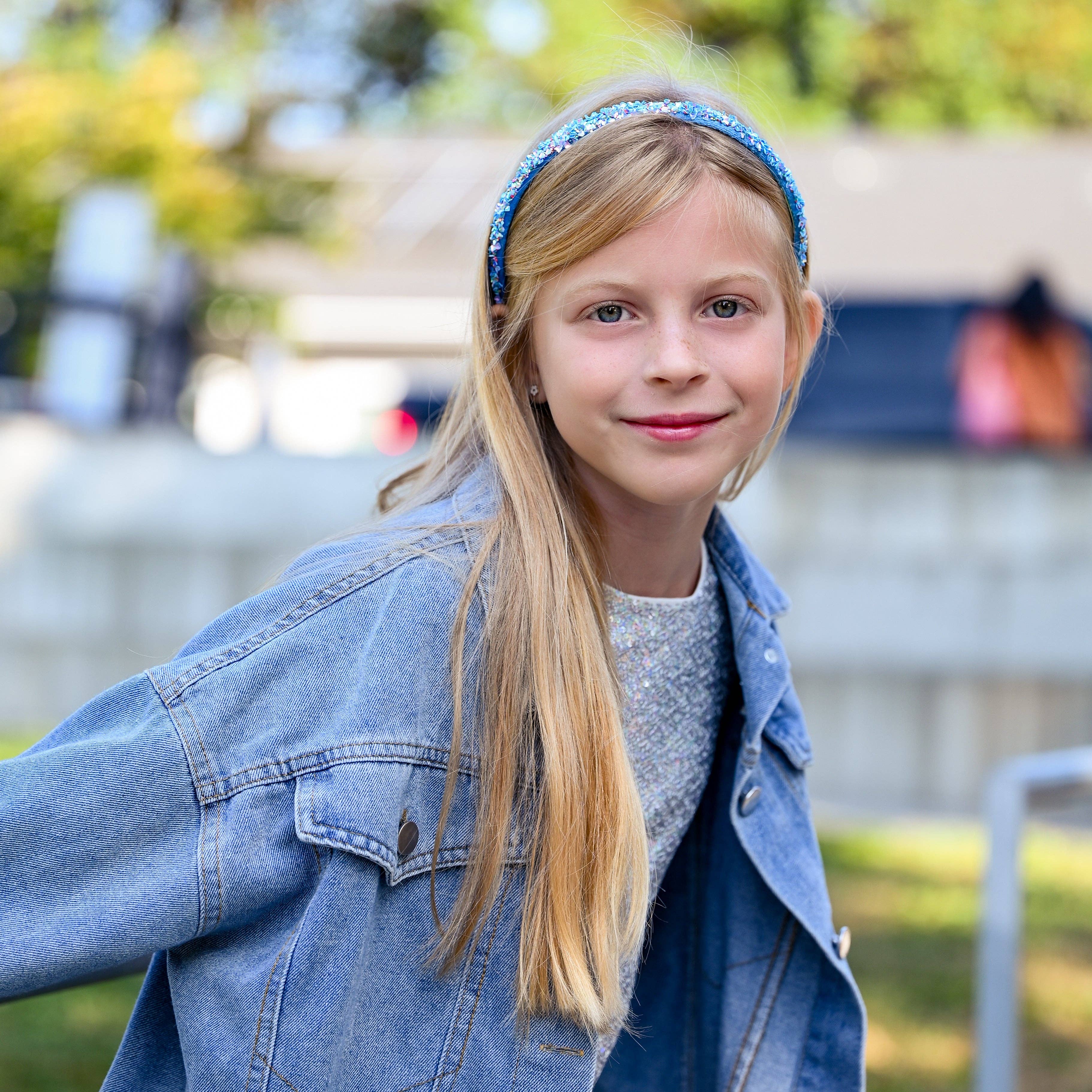 Thin Sequin Headband - Non Slip Hair Accessories for Kids