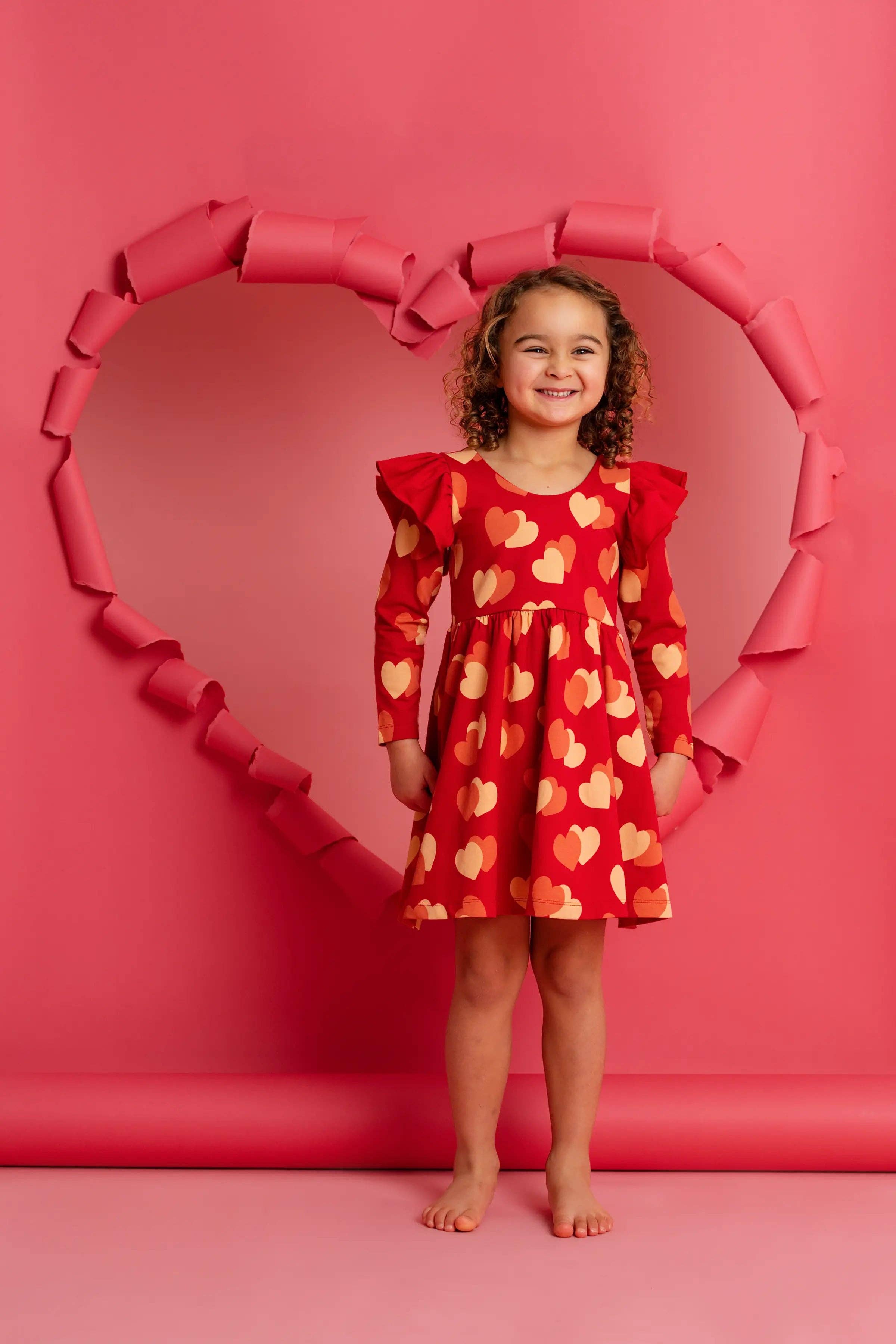 Valentine's Day Ruffle Let's Dance Dress_Flutter Hearts