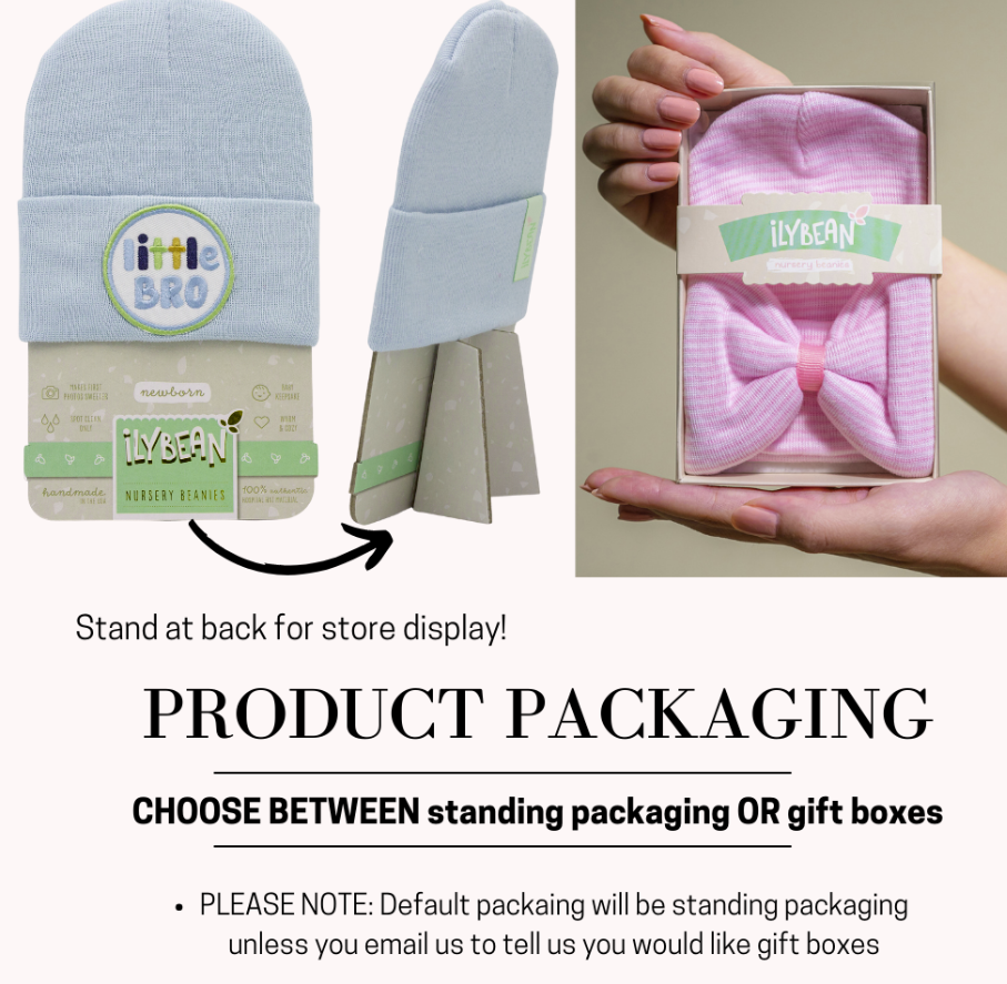 Little sis ribbon bow hat for baby sisters - newborn girls