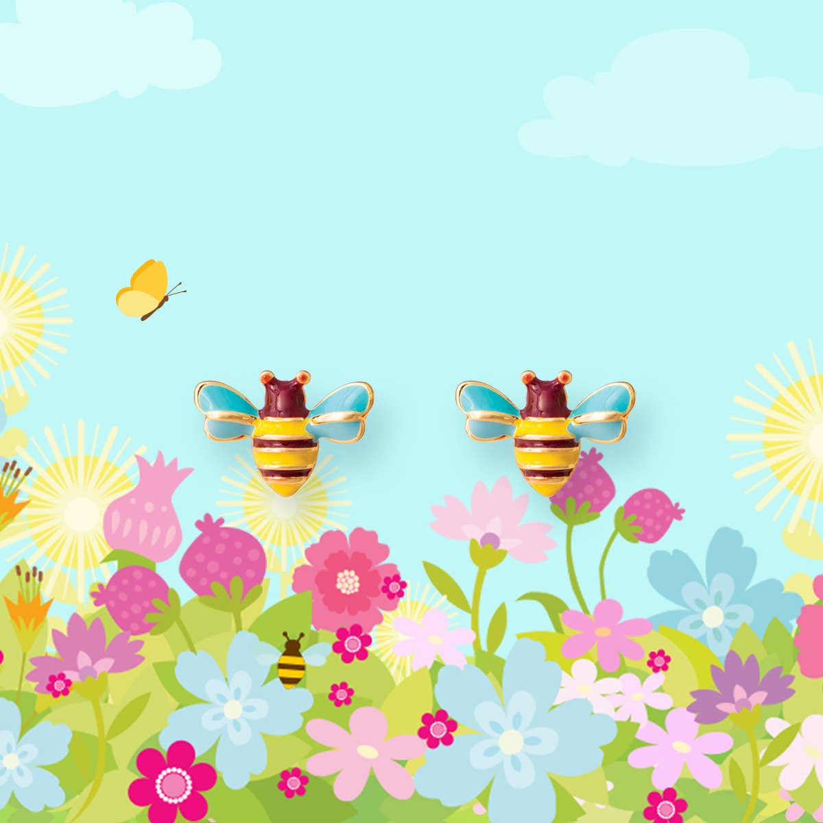 Buzzing Bee | Cutie Stud Earrings for Kids