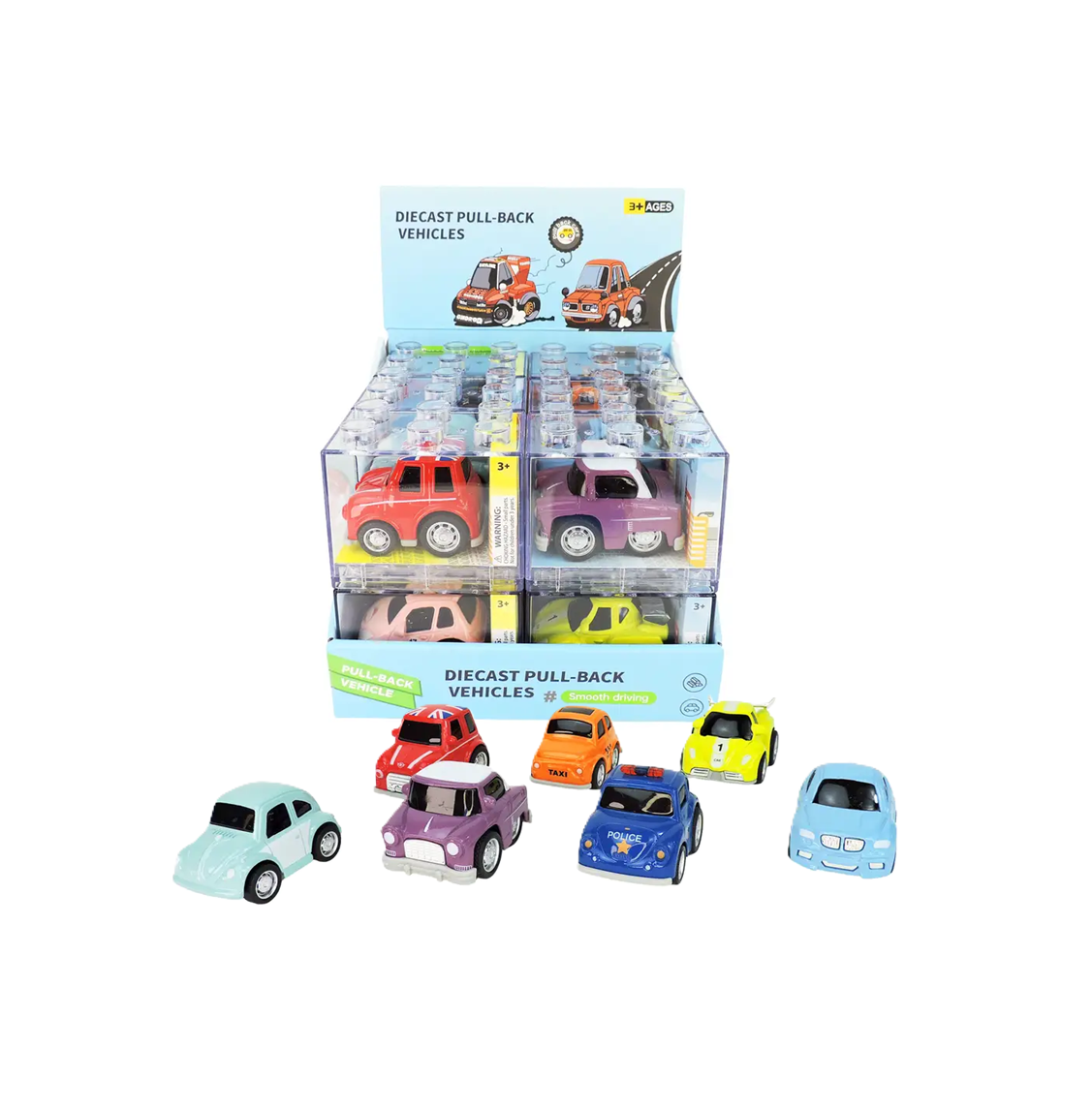 Rollin’ Large Diecast Pull-Back Car in Building Block Box