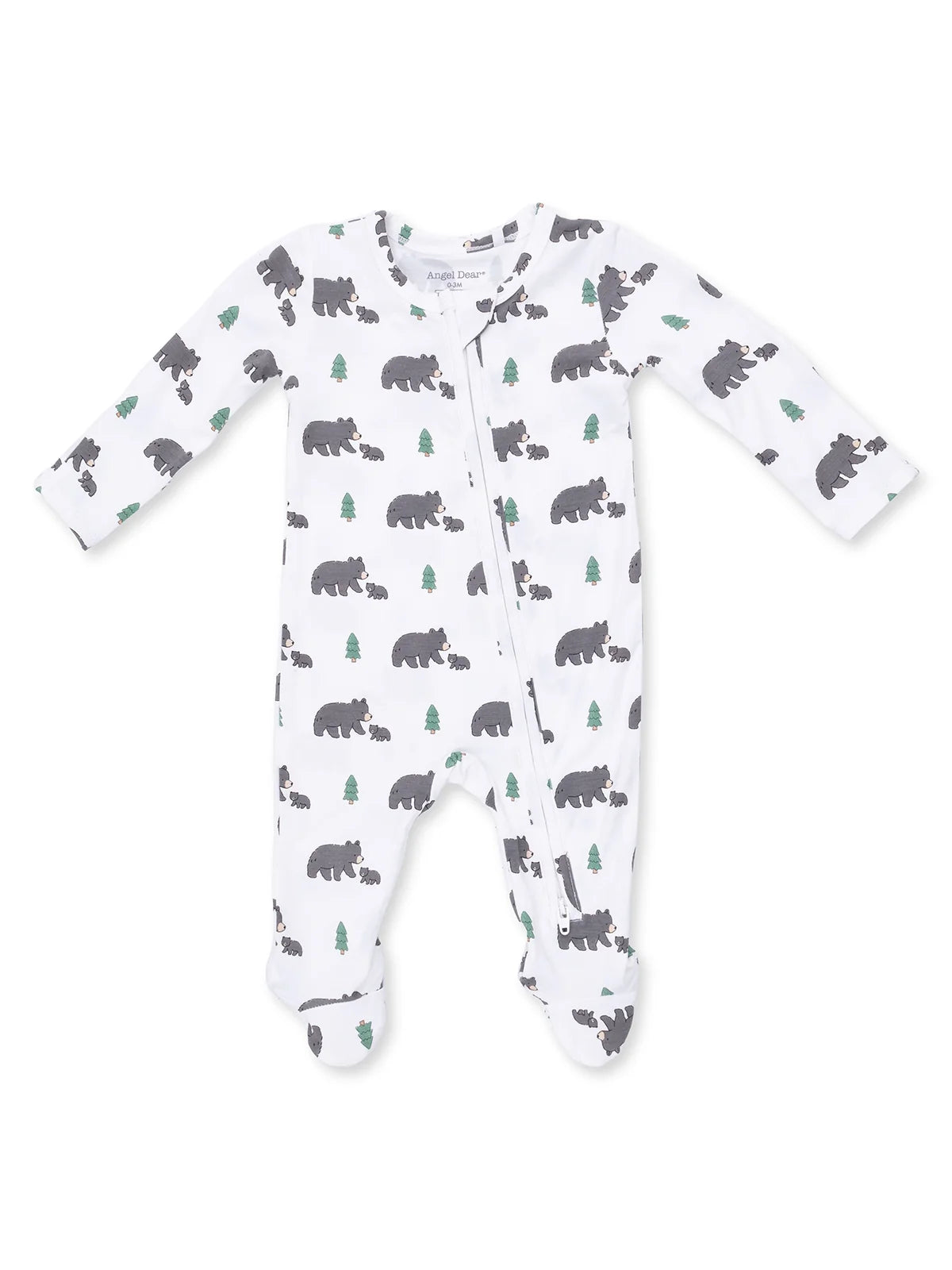 2 Way Zipper Footie - Black Bears