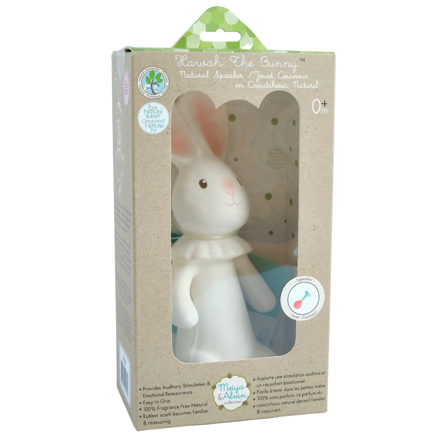 Havah the Bunny all Rubber Squeaker Toy