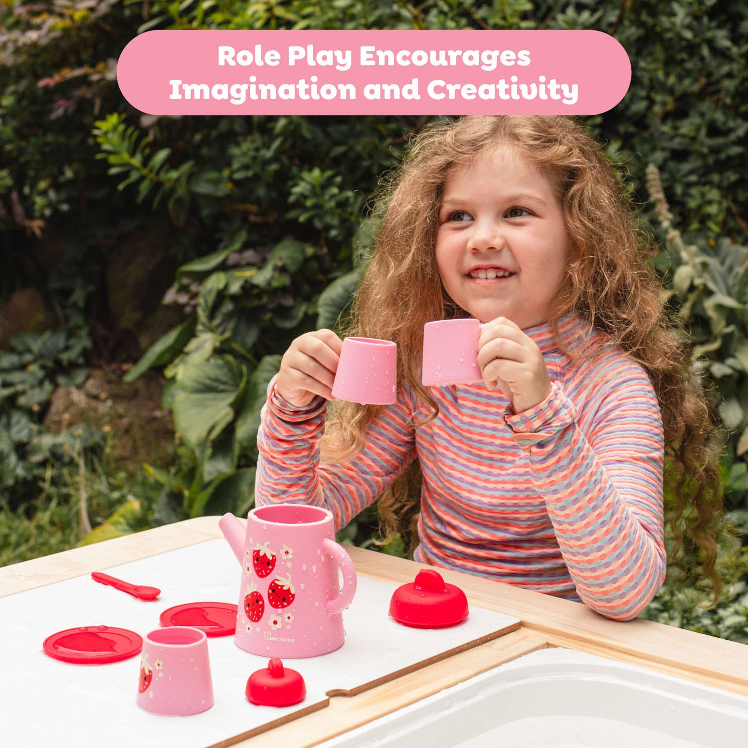 Silicone Tea Set - Strawberry Patch