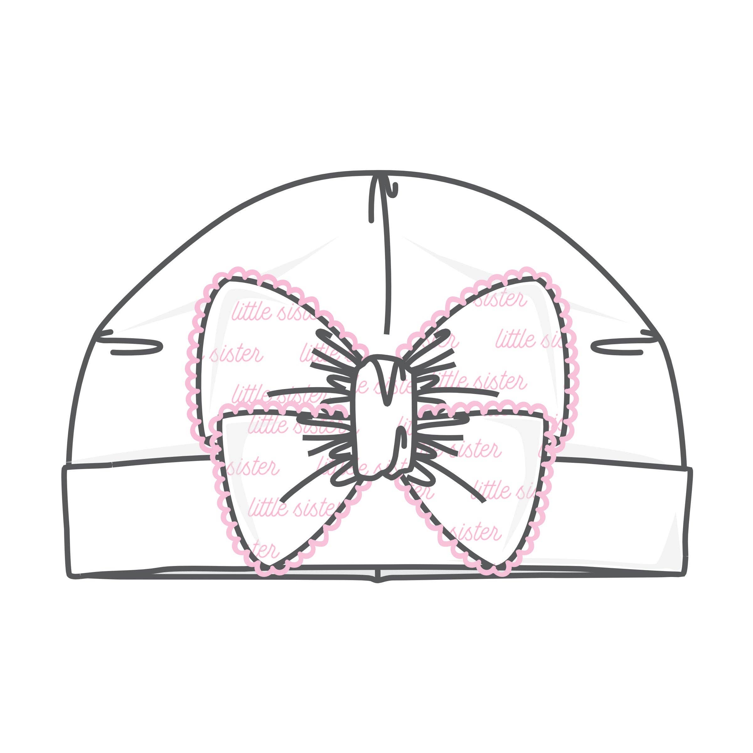 Little Sister Print Bow Hat