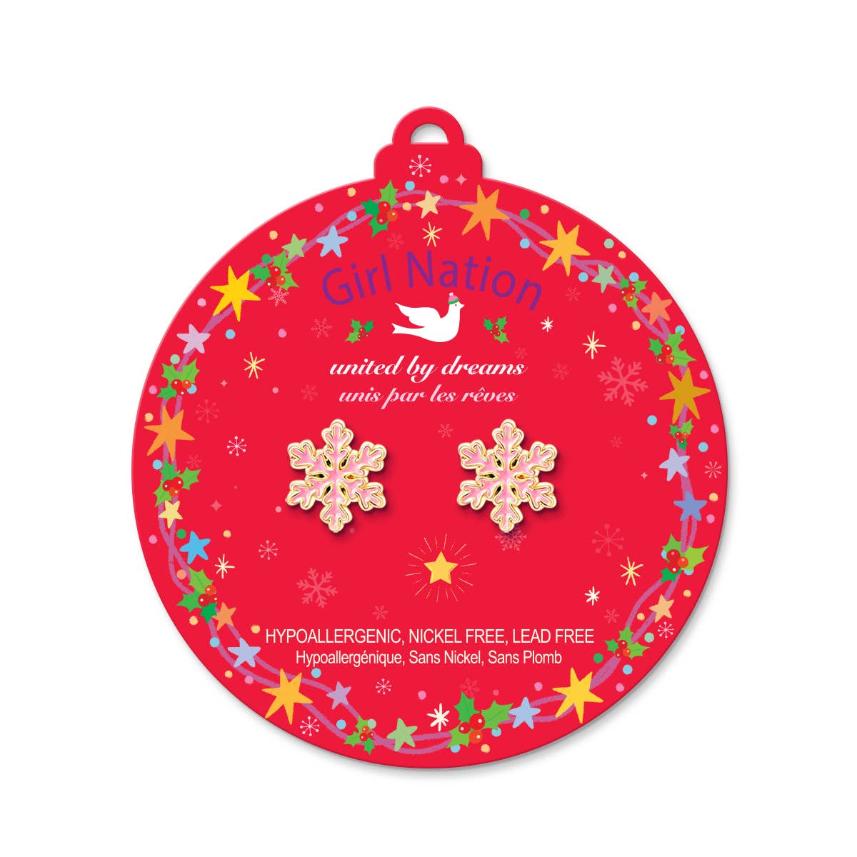 Snowflake Magic Earrings | Kids Studs | Stocking Stuffer