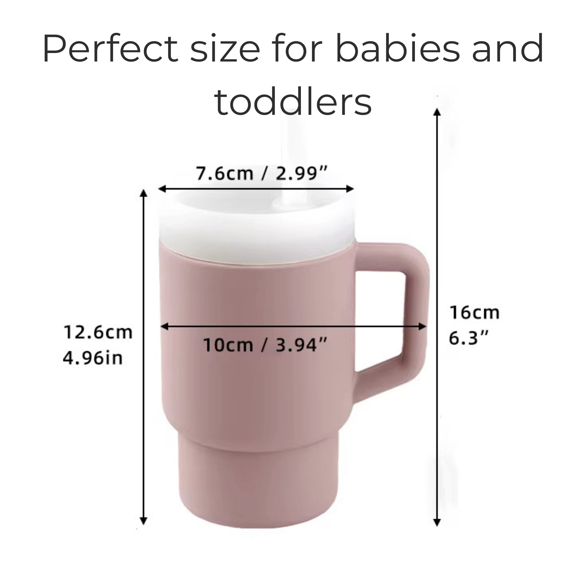 Toddler "Stanley-style" Tumbler Cup Color: Cream
