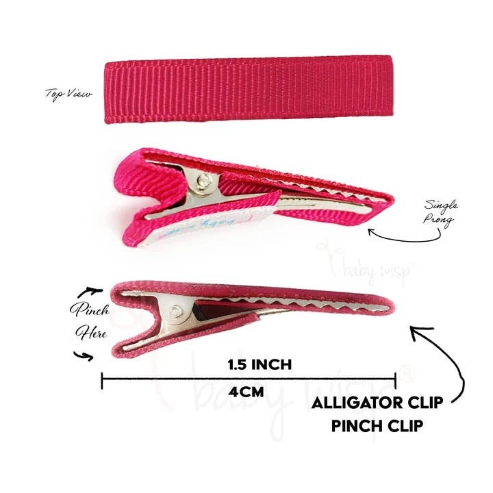 Aiyanna Ribbon Boutique 2Bows Knotted center Alligator Clips