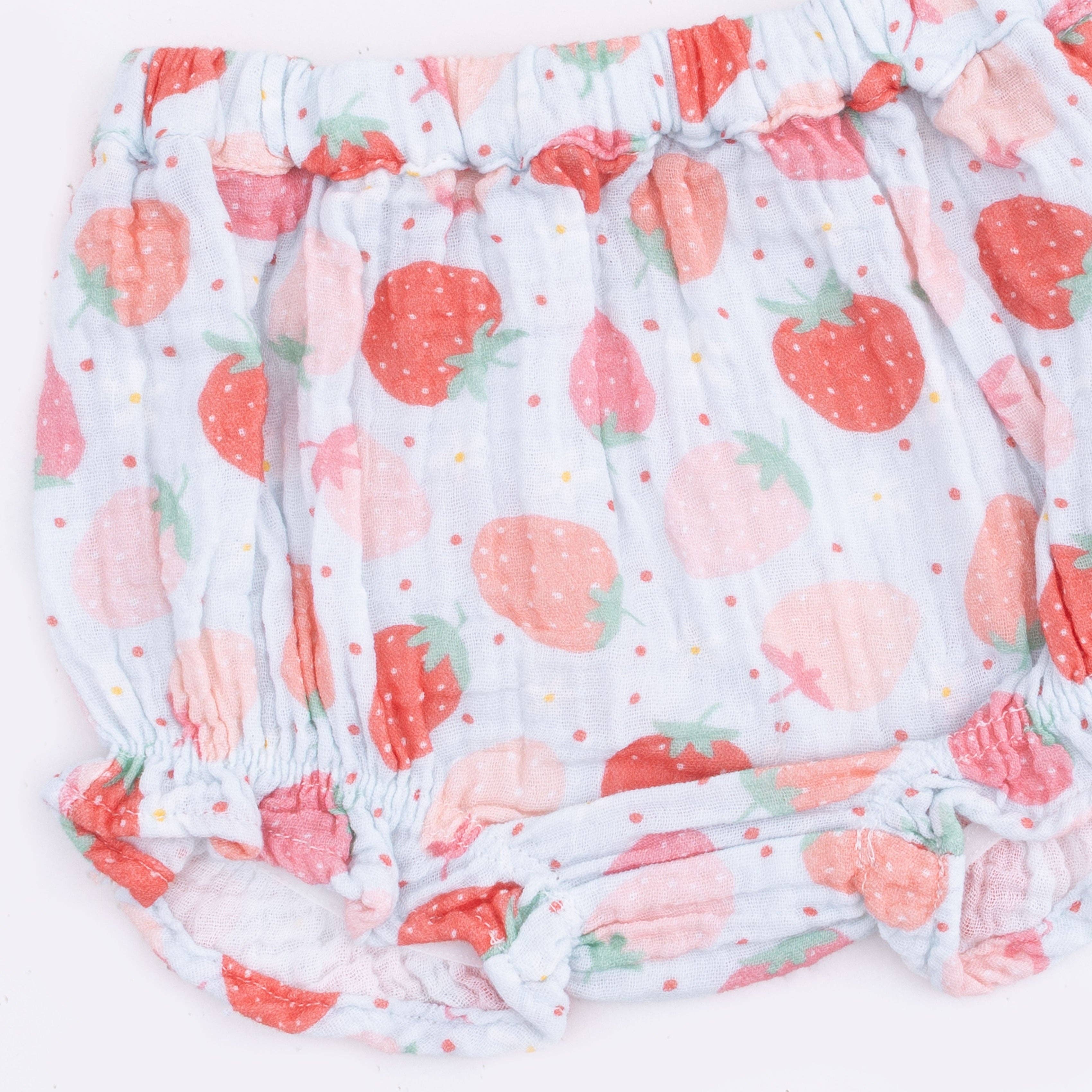 Strawberry Bliss - Ruffle Back Top & Bloomer