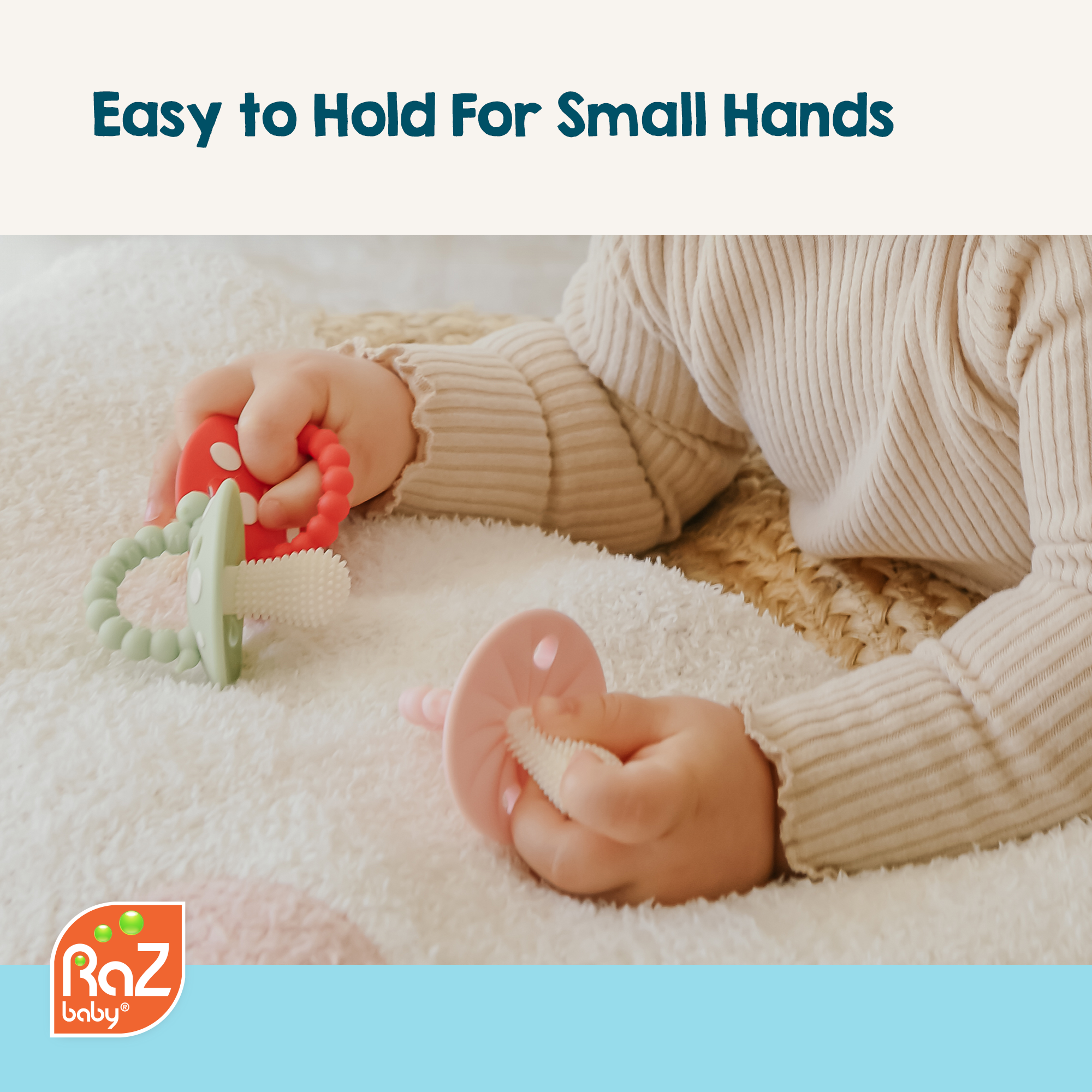 Chompy Mushroom Silicone Teether - 2PK