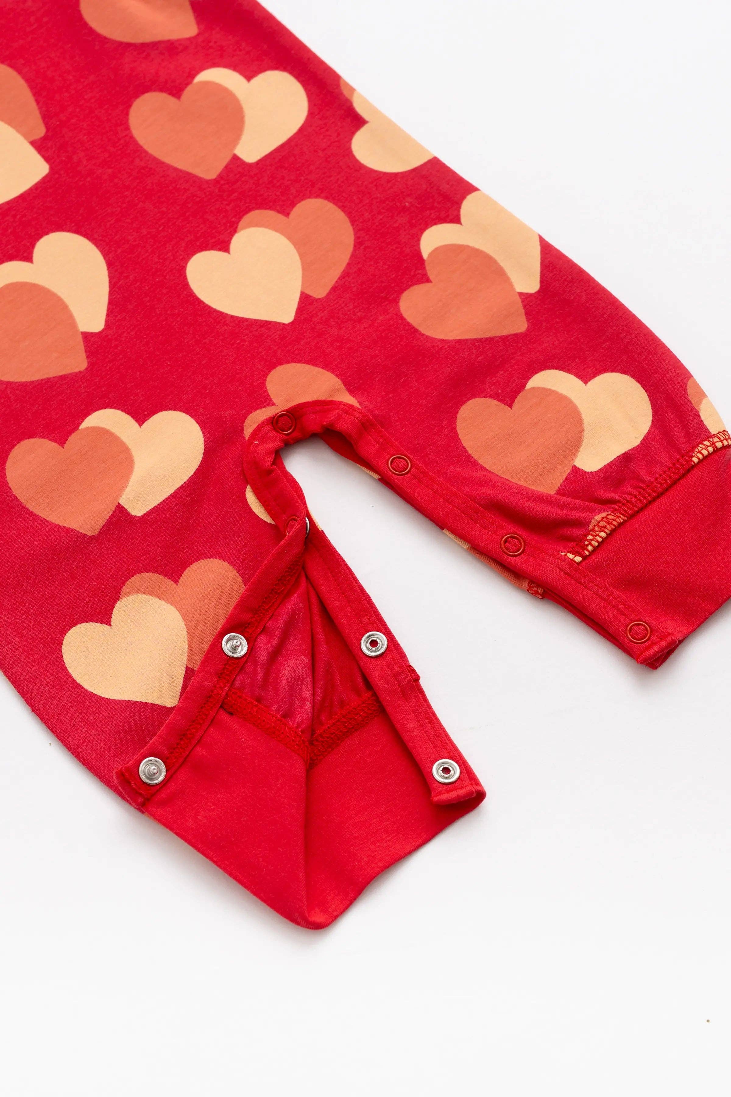 Valentine's Day Double Ruffle Romper_Flutter Hearts
