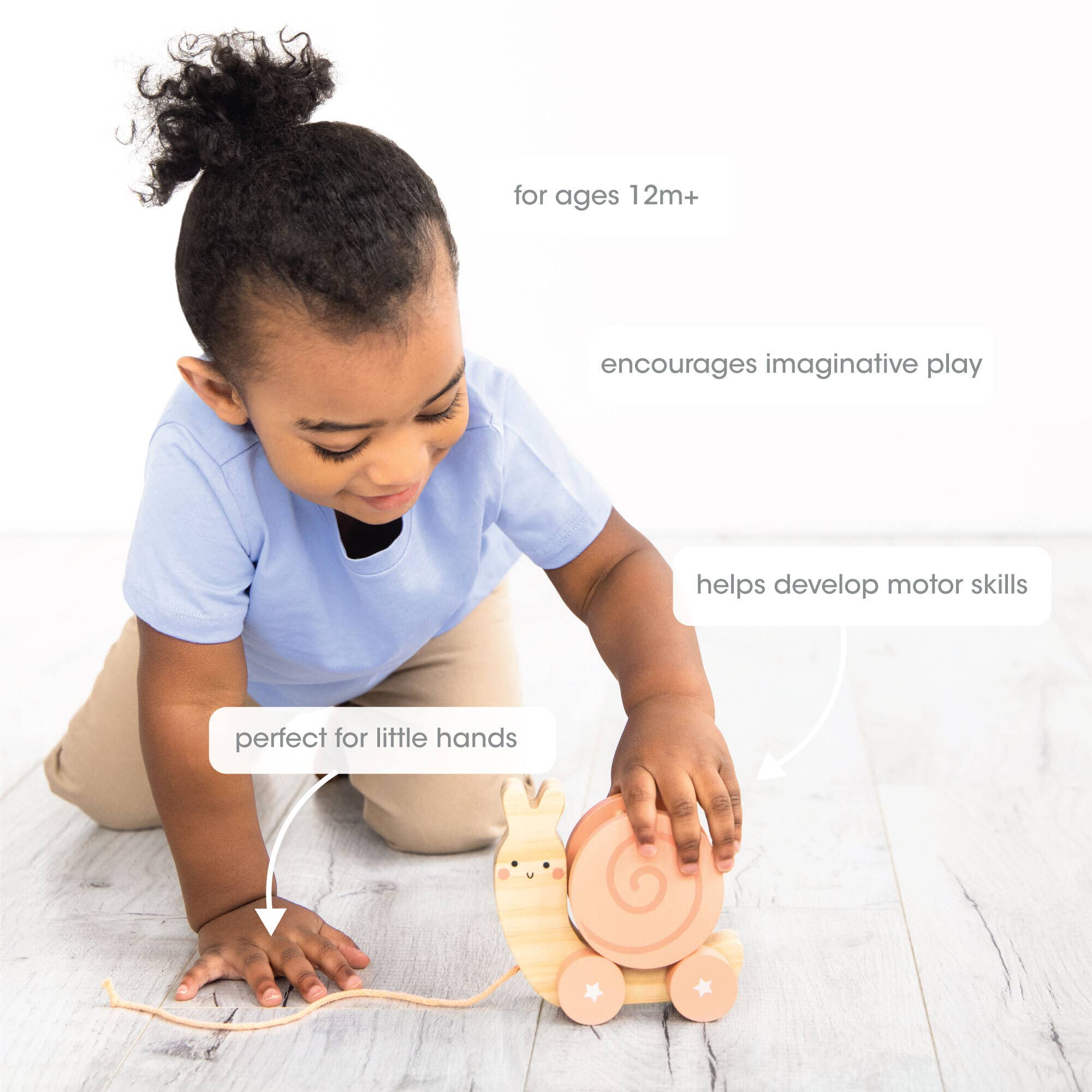 Snail Wooden Pull Toy