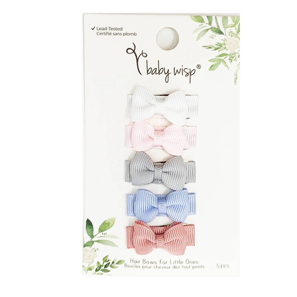 5 Tiny Tuxedo Bows on Snap Clips - Pixie