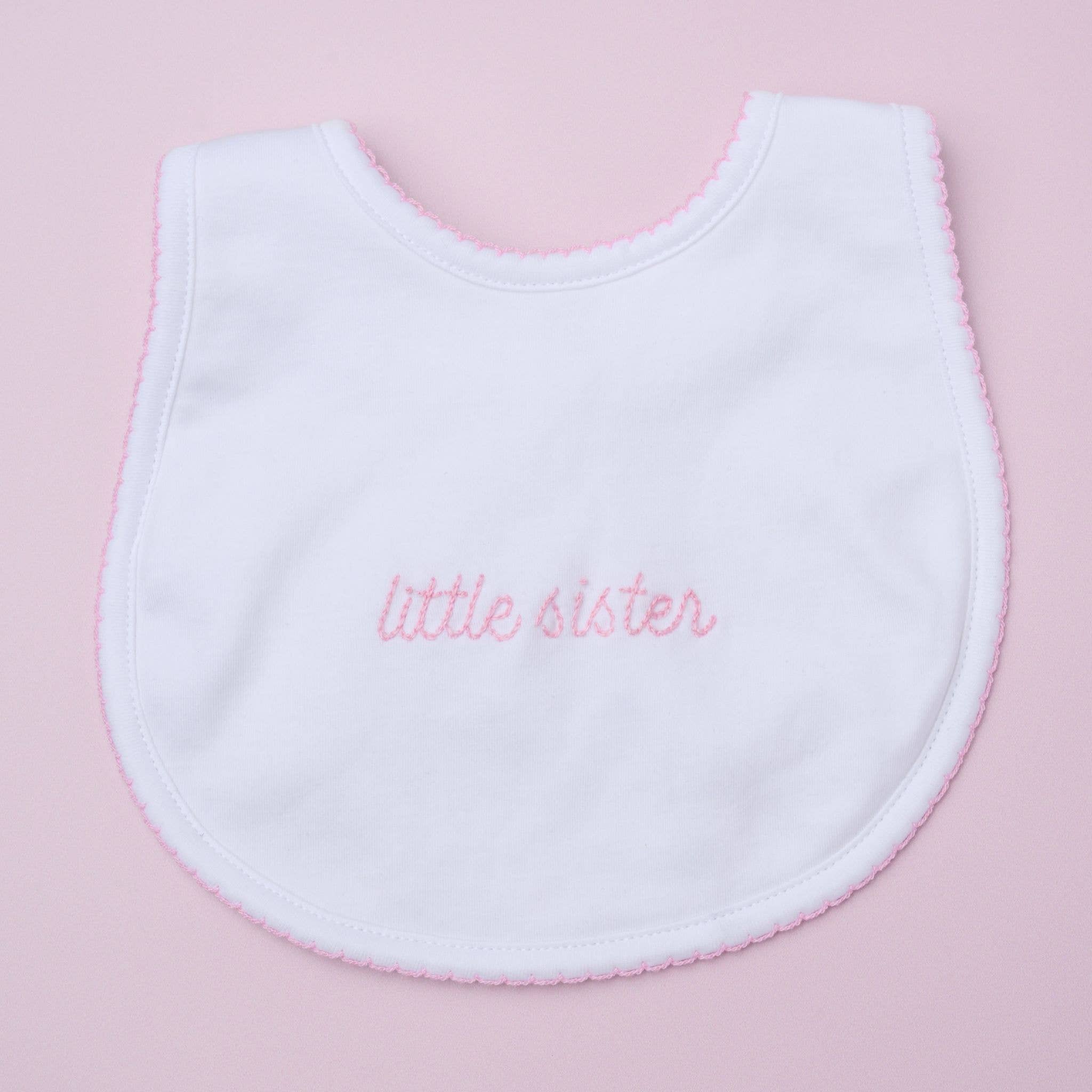 Little Sister Embroidered Bib