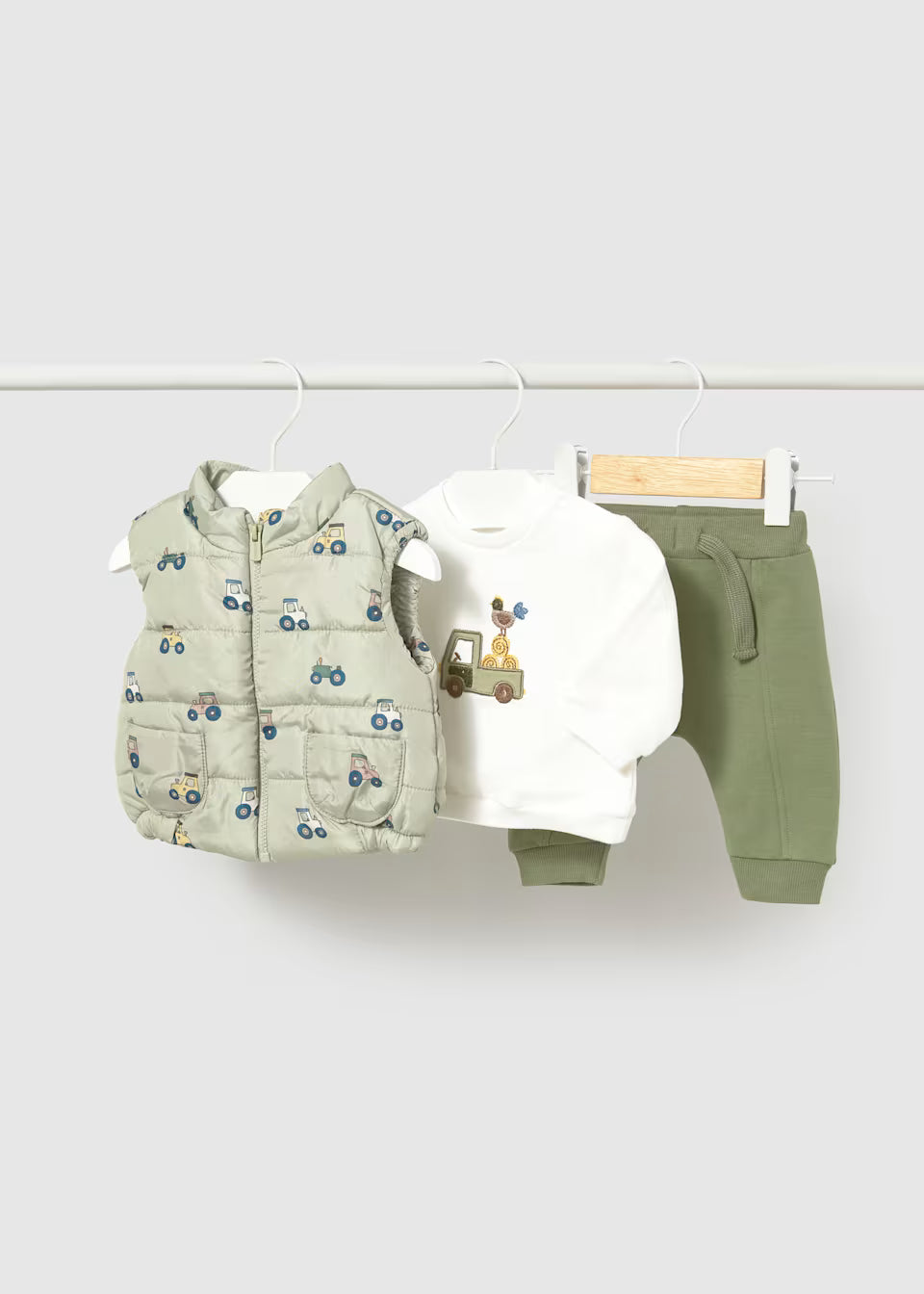 Newborn Boy 3-Piece Set - Tractor