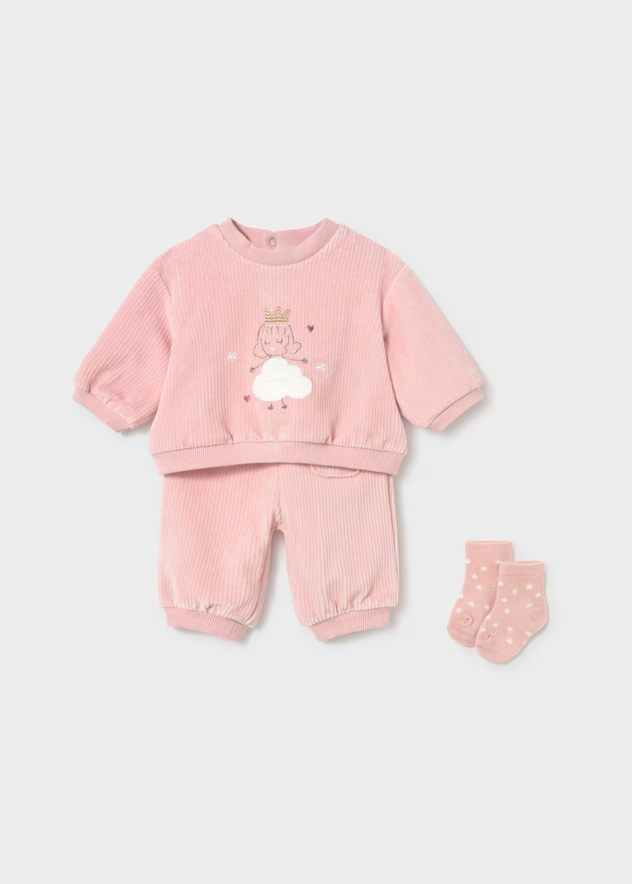 Newborn Girl Tracksuit With Socks