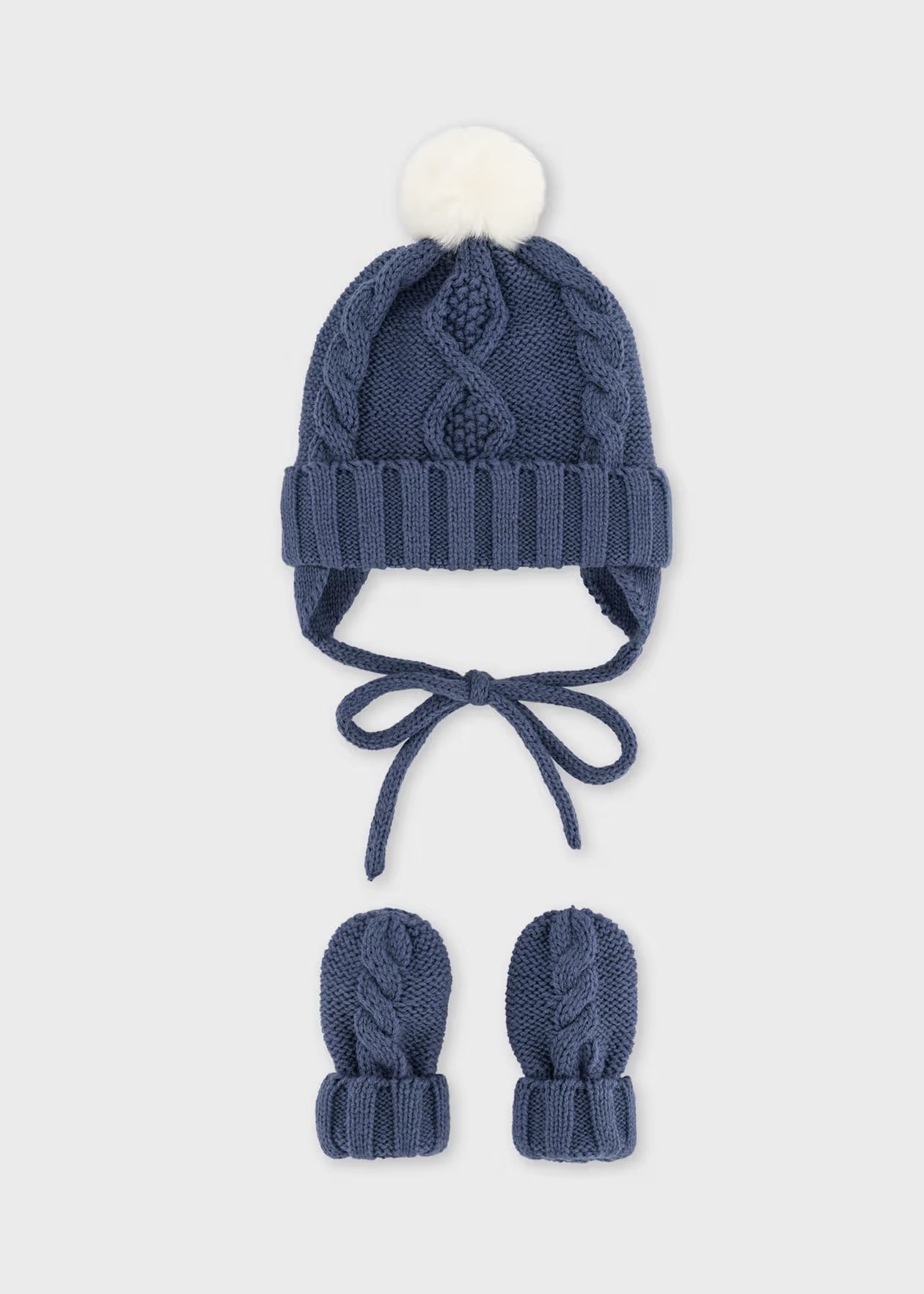 Blueberry Newborn Knit Hat and Mittens Set