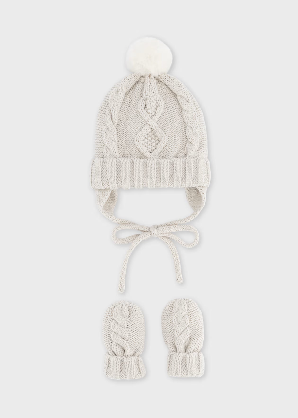Milk Newborn Knit Hat and Mittens Set