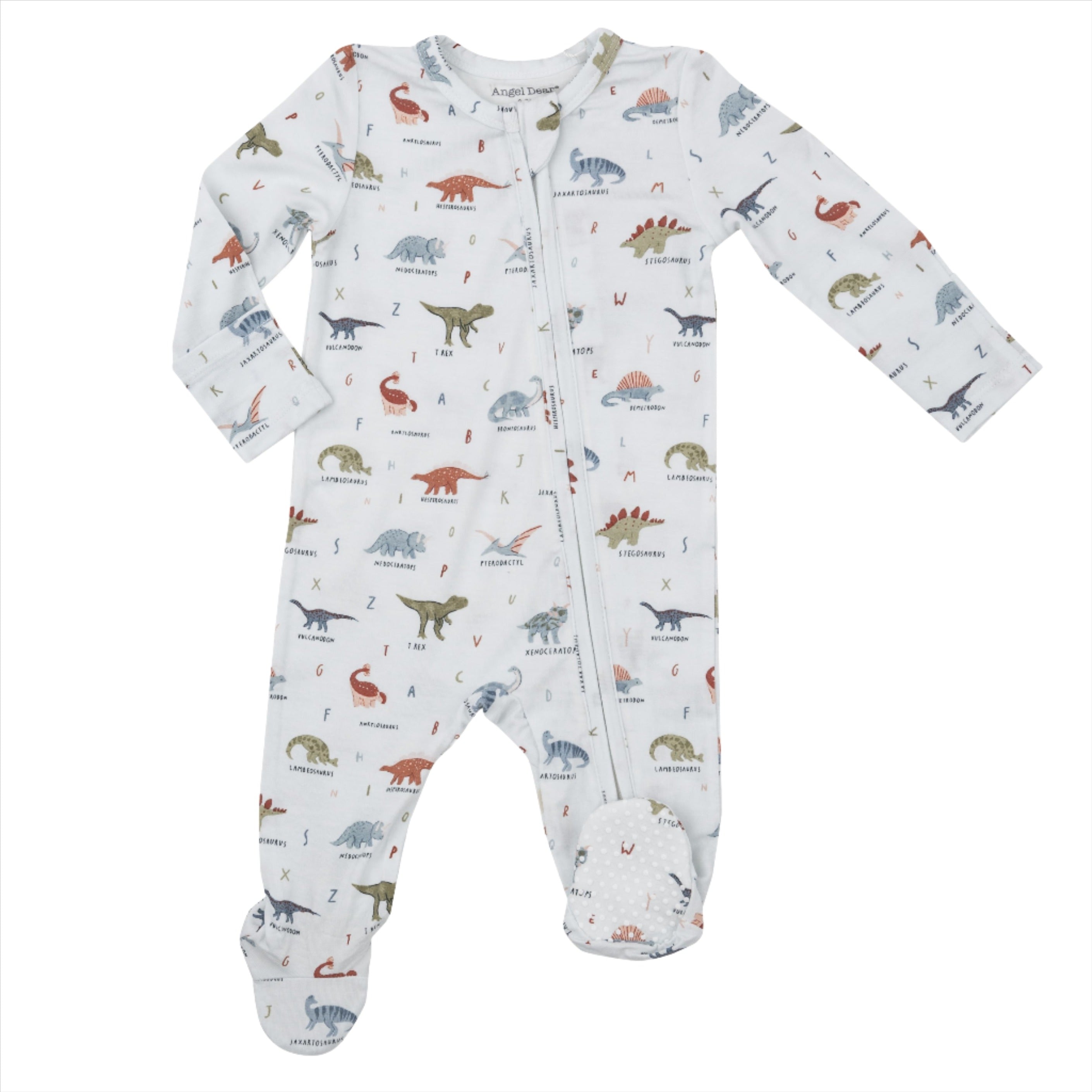 Dinosaur ABC 2-Way Zipper Footie